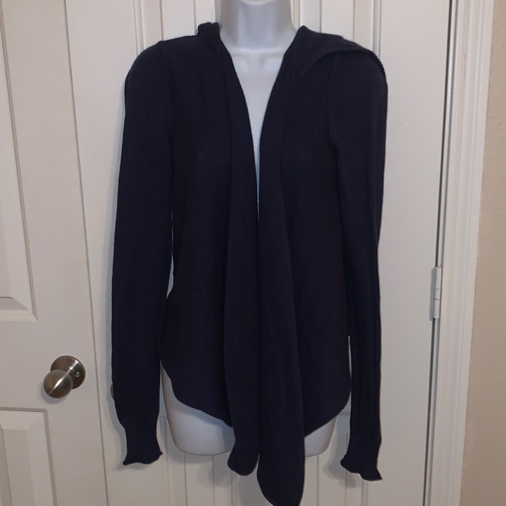 Express Navy hooded cardigan L